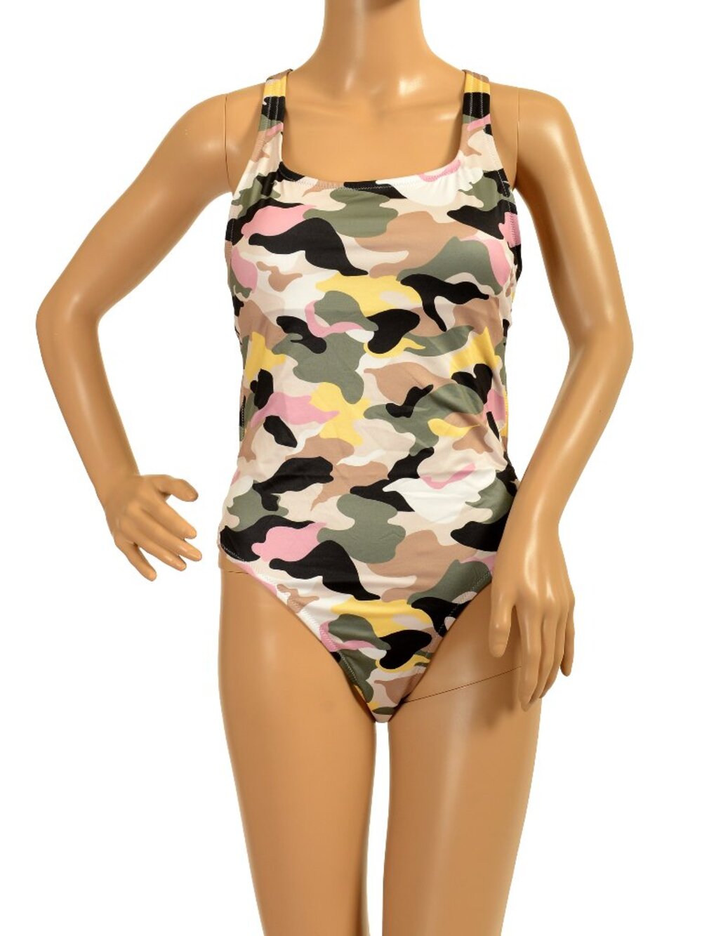 Hugo Boss Women's "CAMOUFLAGE" Multi-Color One Piece Swimsuit US M IT 42